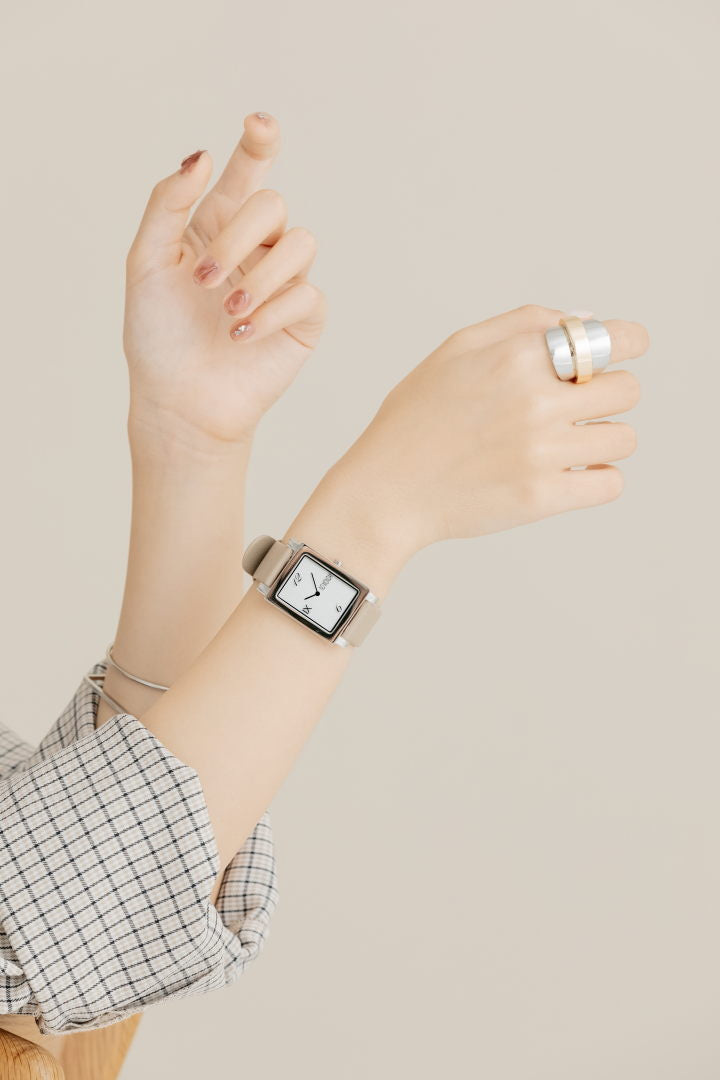 Quartz Watch | Collection ATAES | silver | grey strap