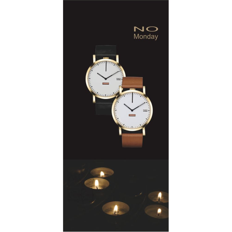 Unisex Watch | Collection 460 | gold case | white dial | black strap