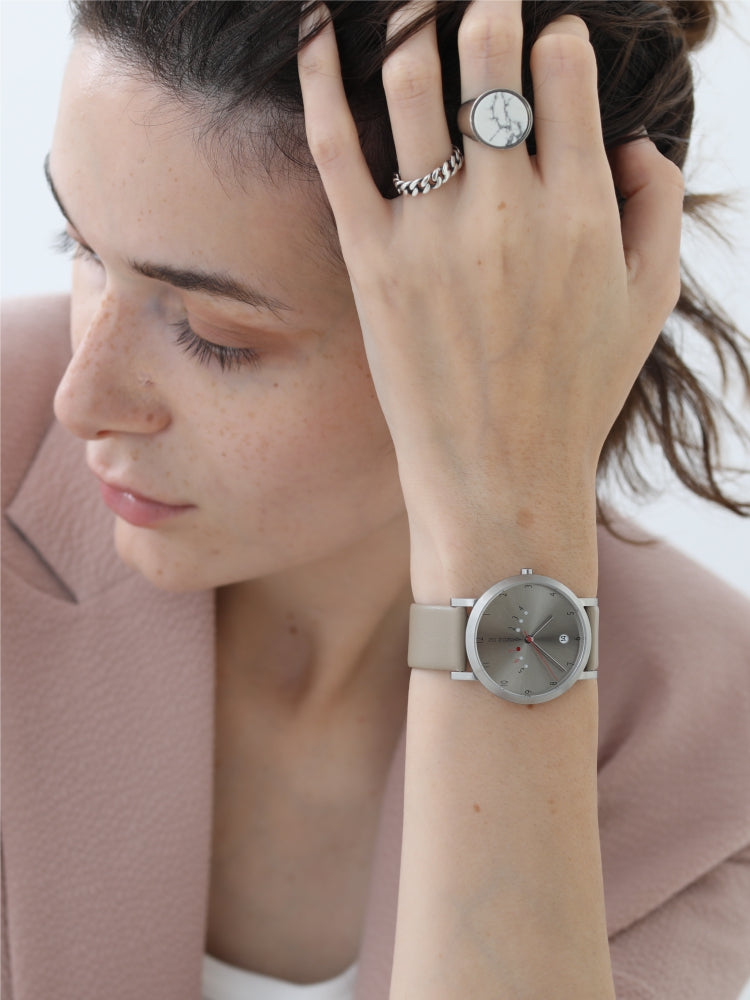 Quartz Watch | Collection Happy Weekend | silver | light grey strap