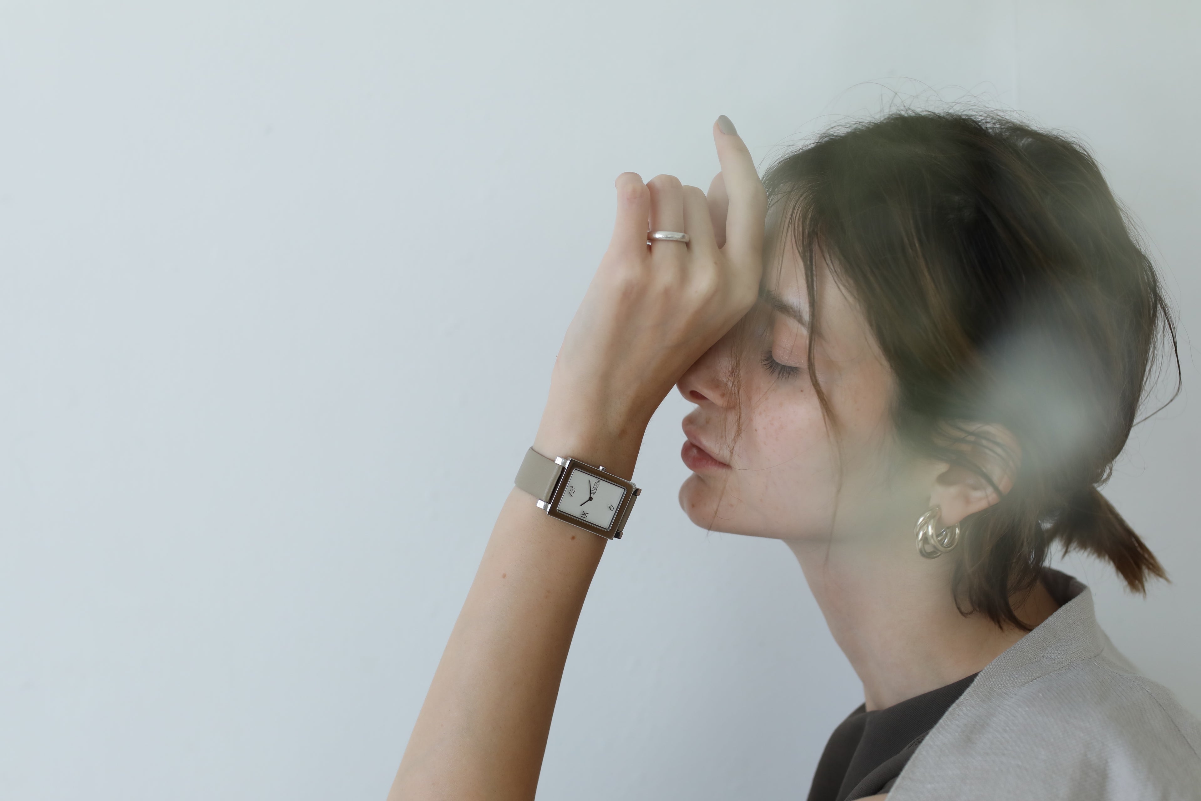 Quartz Watch | Collection ATAES | silver | grey strap