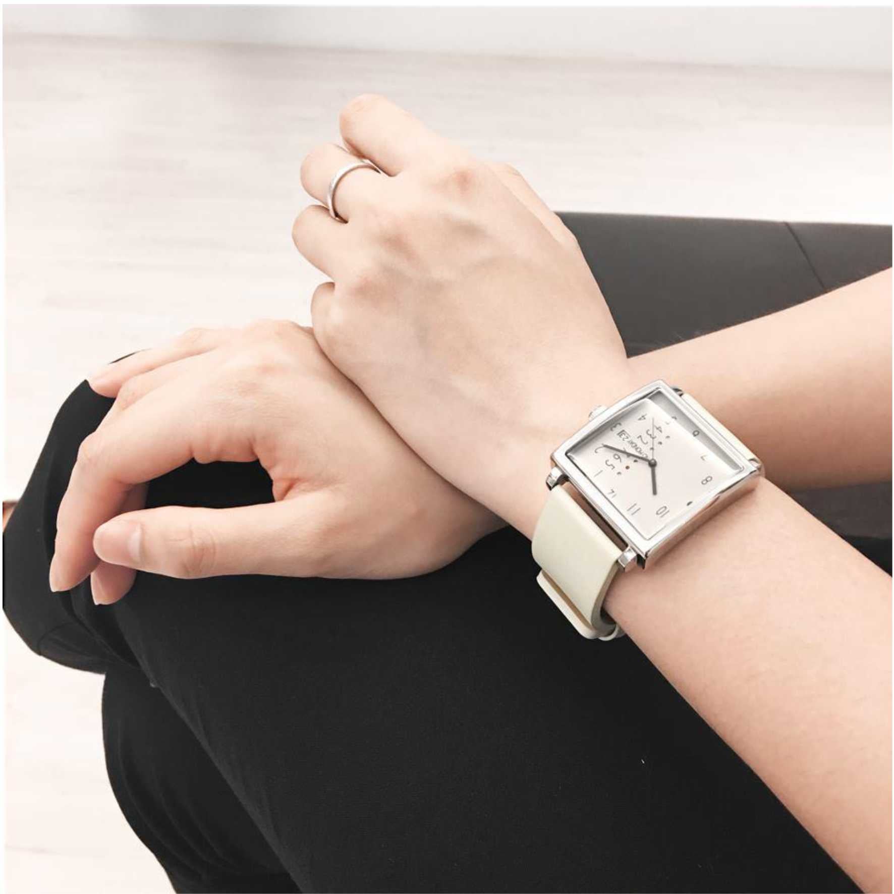 Square Watch | Collection NM-2 | Beige