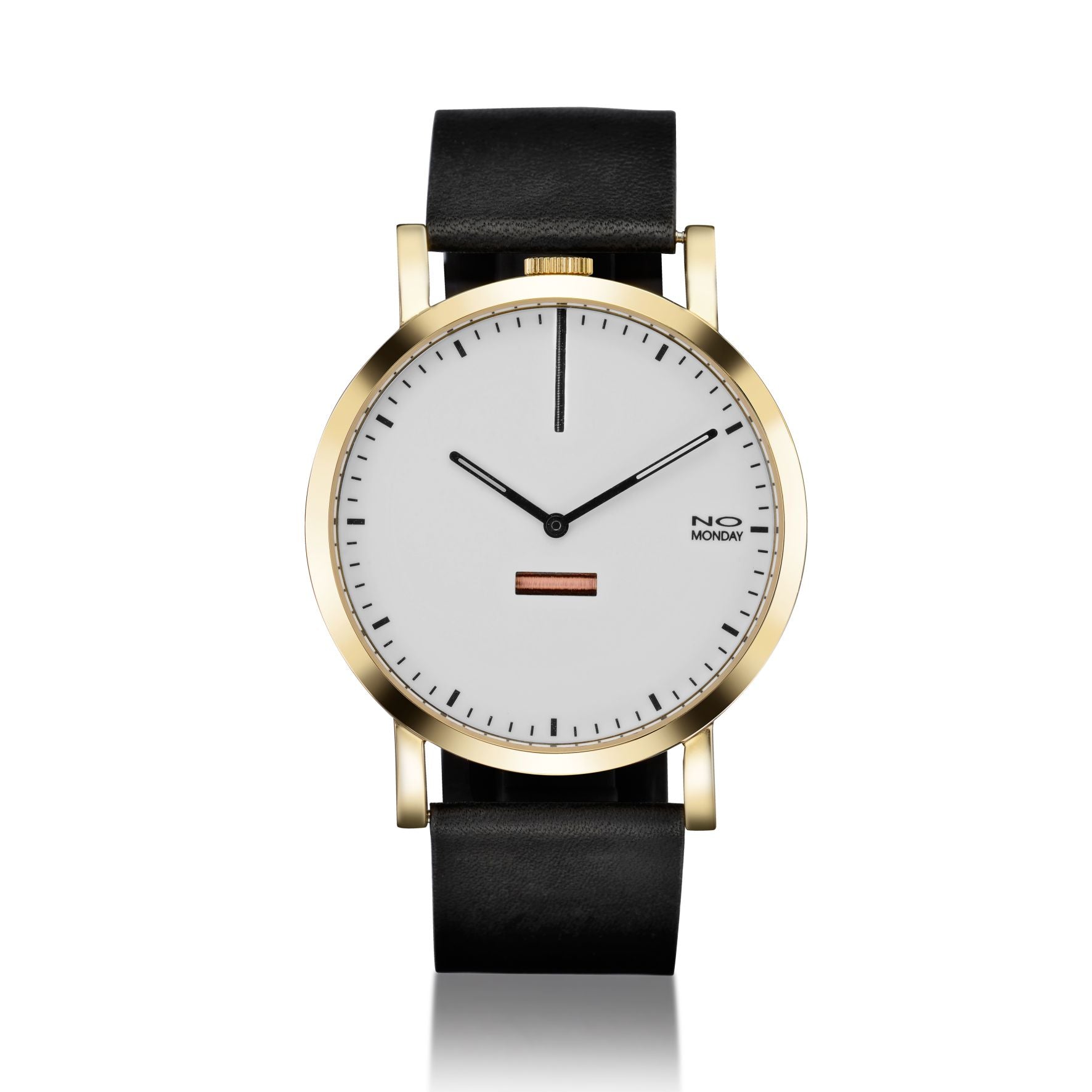 Unisex Watch | Collection 460 | gold case | white dial | black strap
