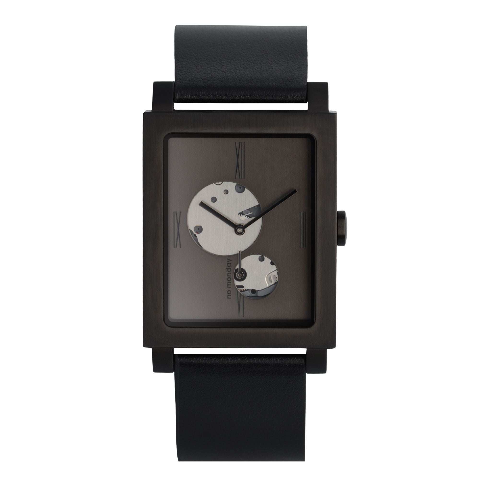 Quartz Watch | Collection Open Heart | black case | black strap