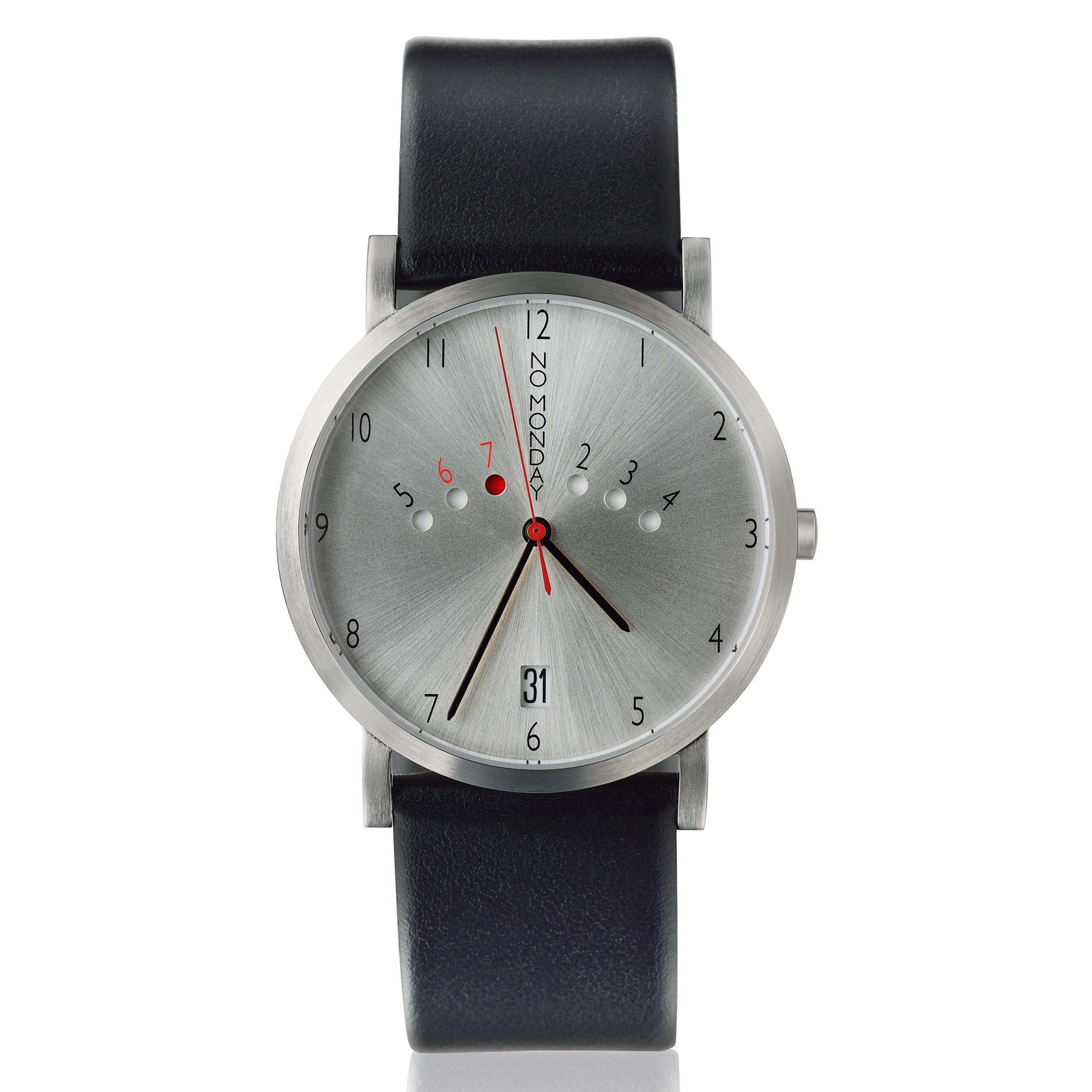 Quartz Watch | Collection Happy Weekend | silver | black strap