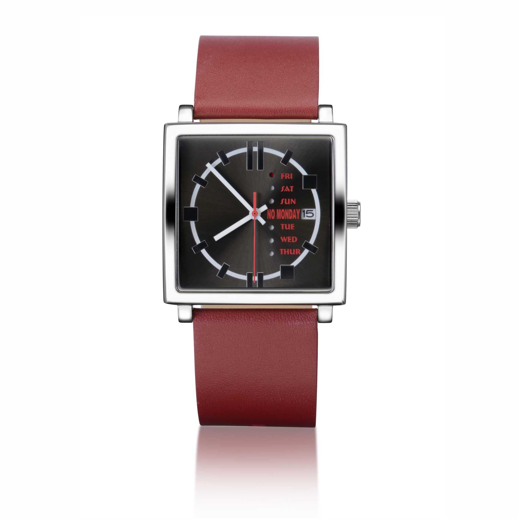 Square Watch | Collection NM-1 | Red Strap