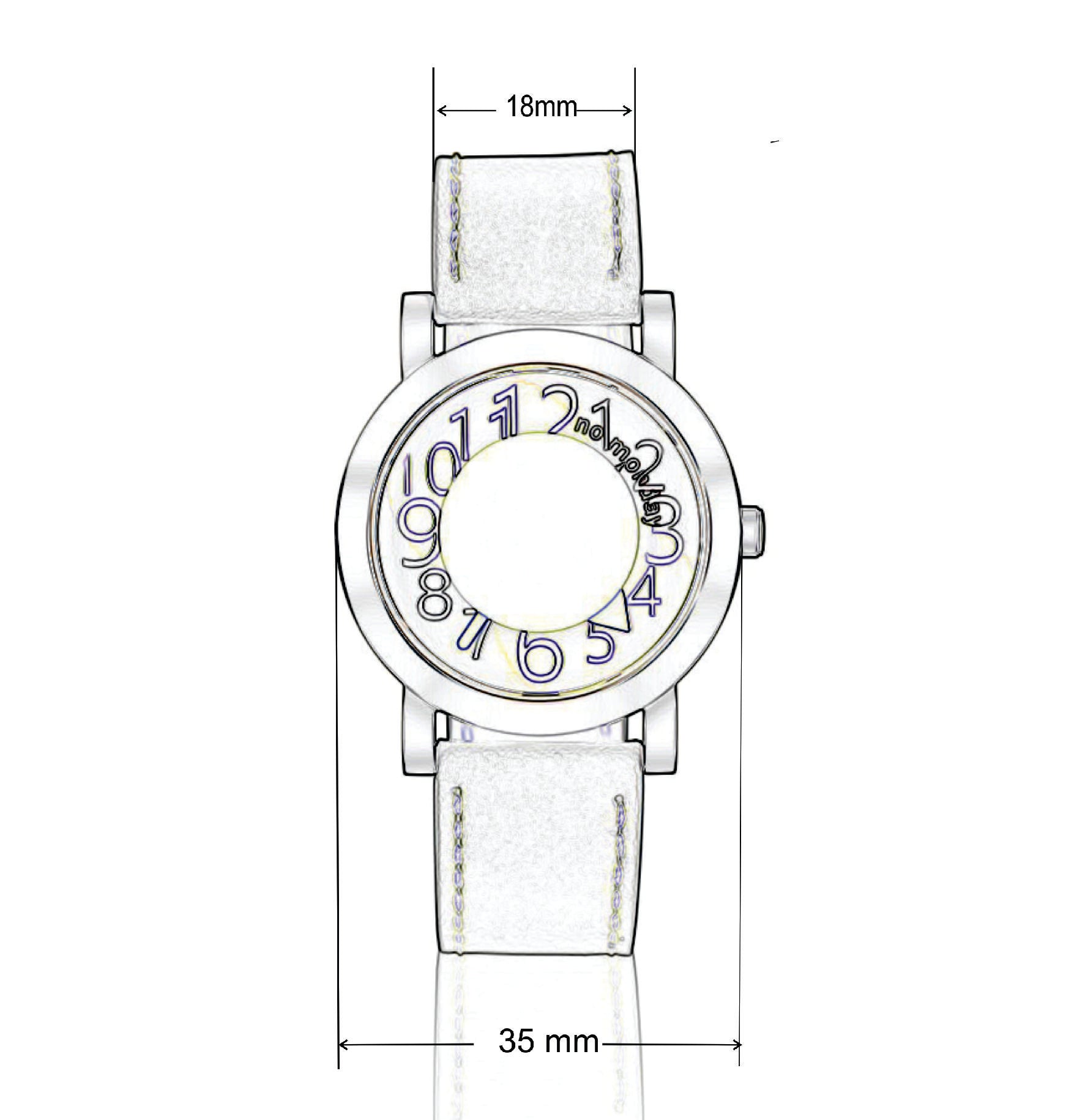 Quartz Watch | Collection Seasons | black case | colourful face and strap