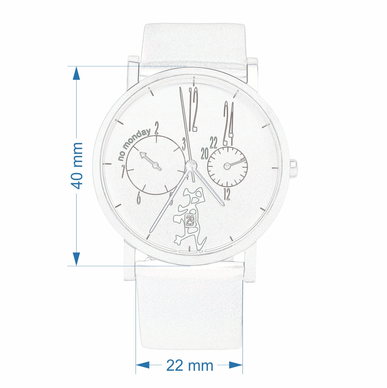 Limited Edition Quartz Watch | Collectioin Tiger | silver | date, weekday, 24 hours