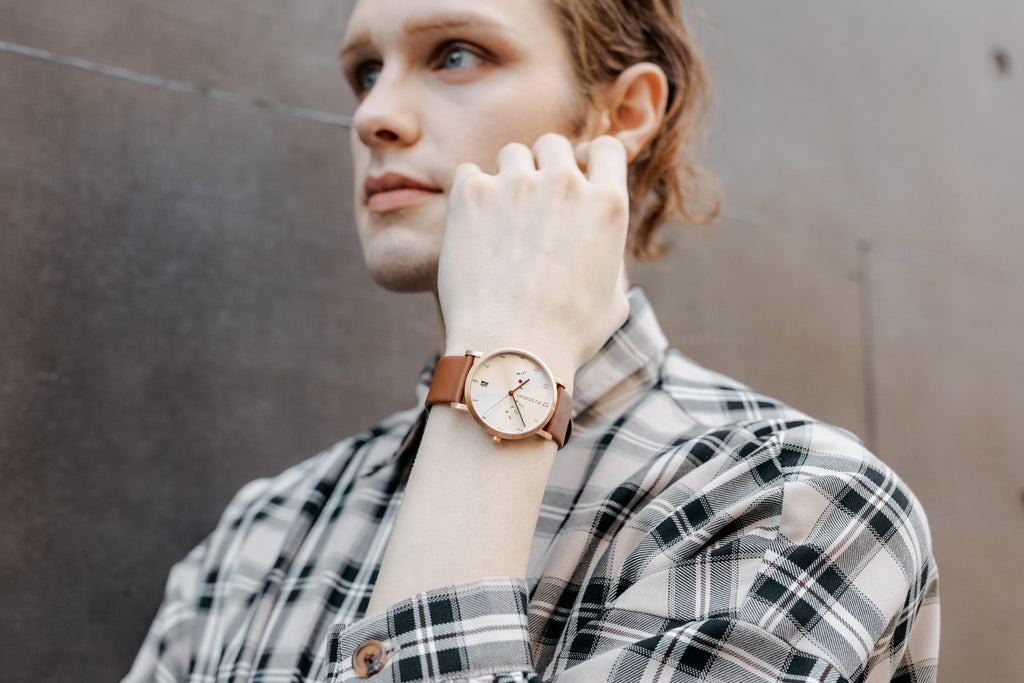 Quartz Watch | Collection Happy Weekend | Rose Gold | tan strap