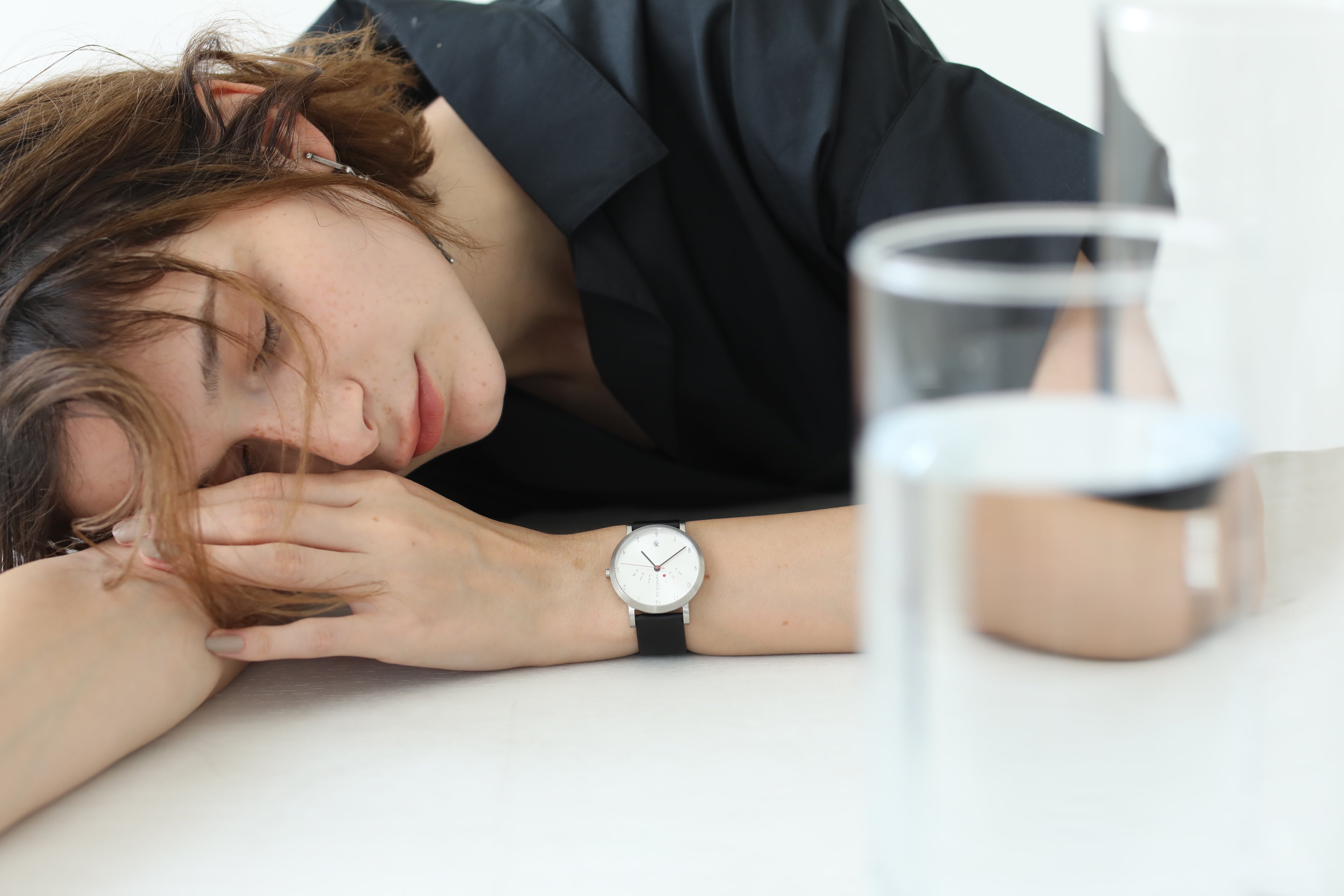 Quartz Watch | Collection Happy Weekend | silver | black strap