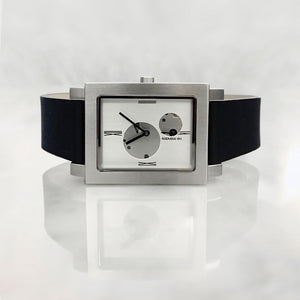 Quartz Watch | Collection Open Heart | silver dial | black strap