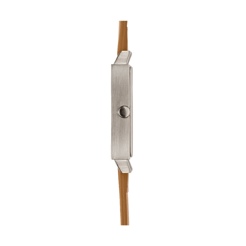 Quartz Watch | Collection Open Heart | silver dial | deep brown strap