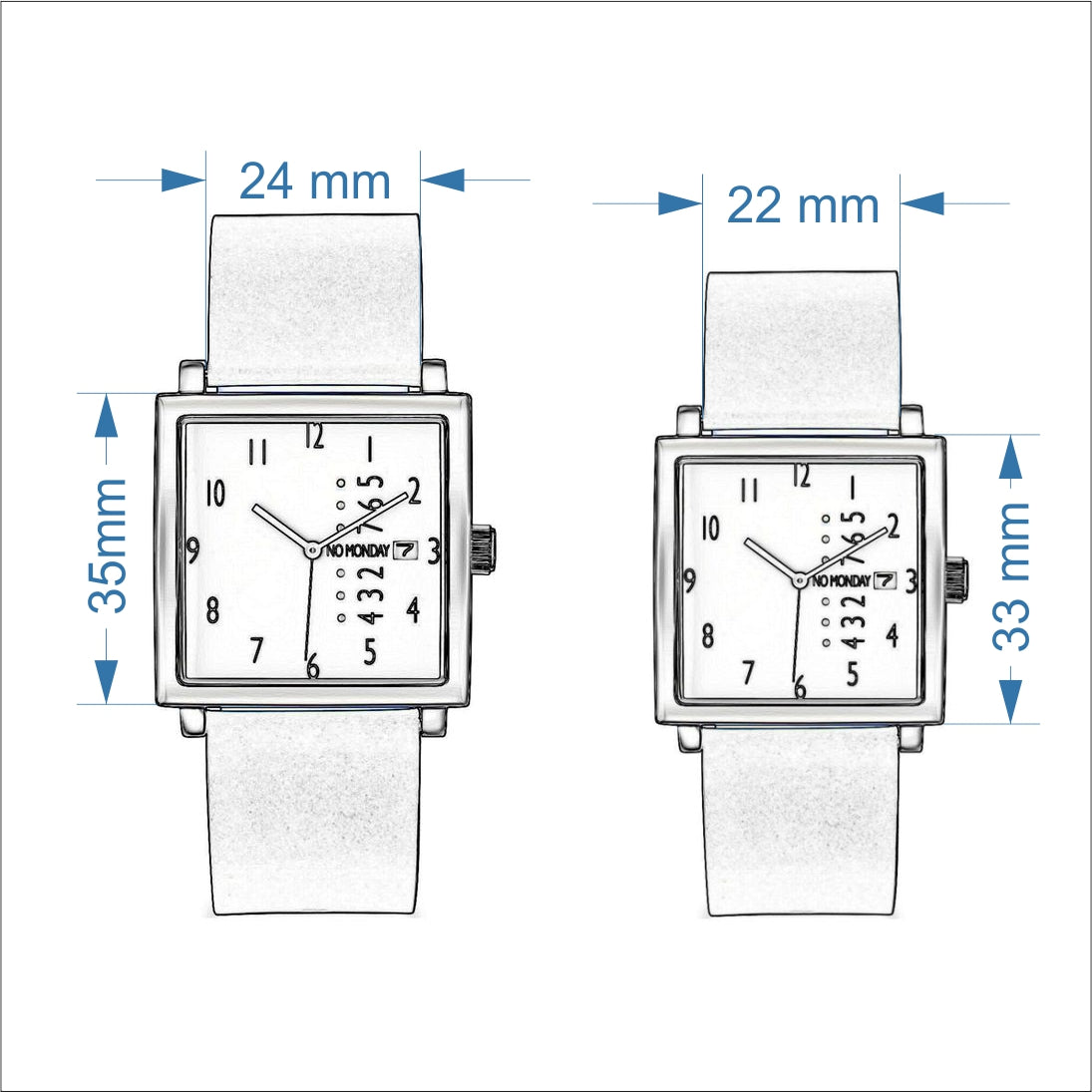 Square Watch | Collection NM-2 | Black
