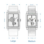 Load image into Gallery viewer, Quartz Watch | Collection Open Heart | silver dial | black strap
