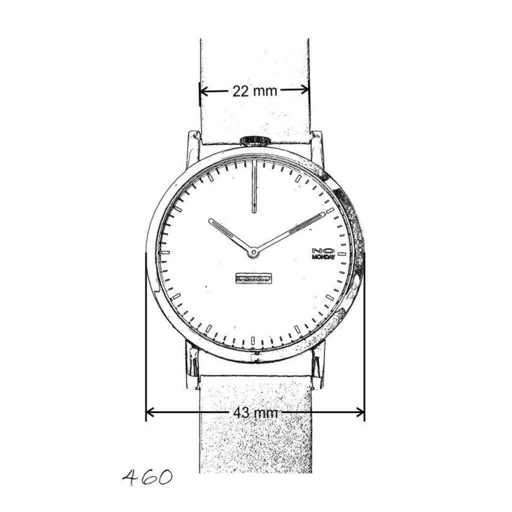 Unisex Watch | Collection 460 | silver dial | light brown strap