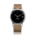 Unisex Watch | Collection 460 | black brush | deep brown strap