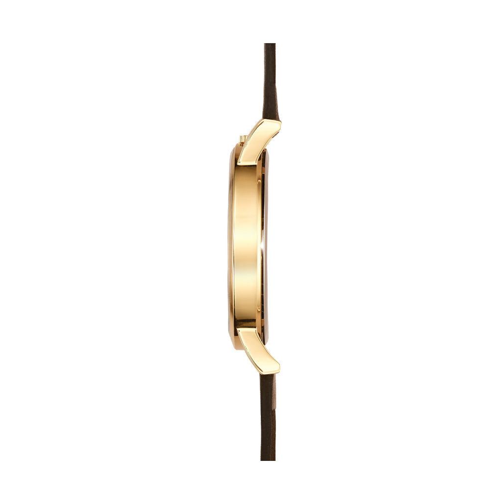Unisex Watch | Collection 460 | gold case | white dial | black strap