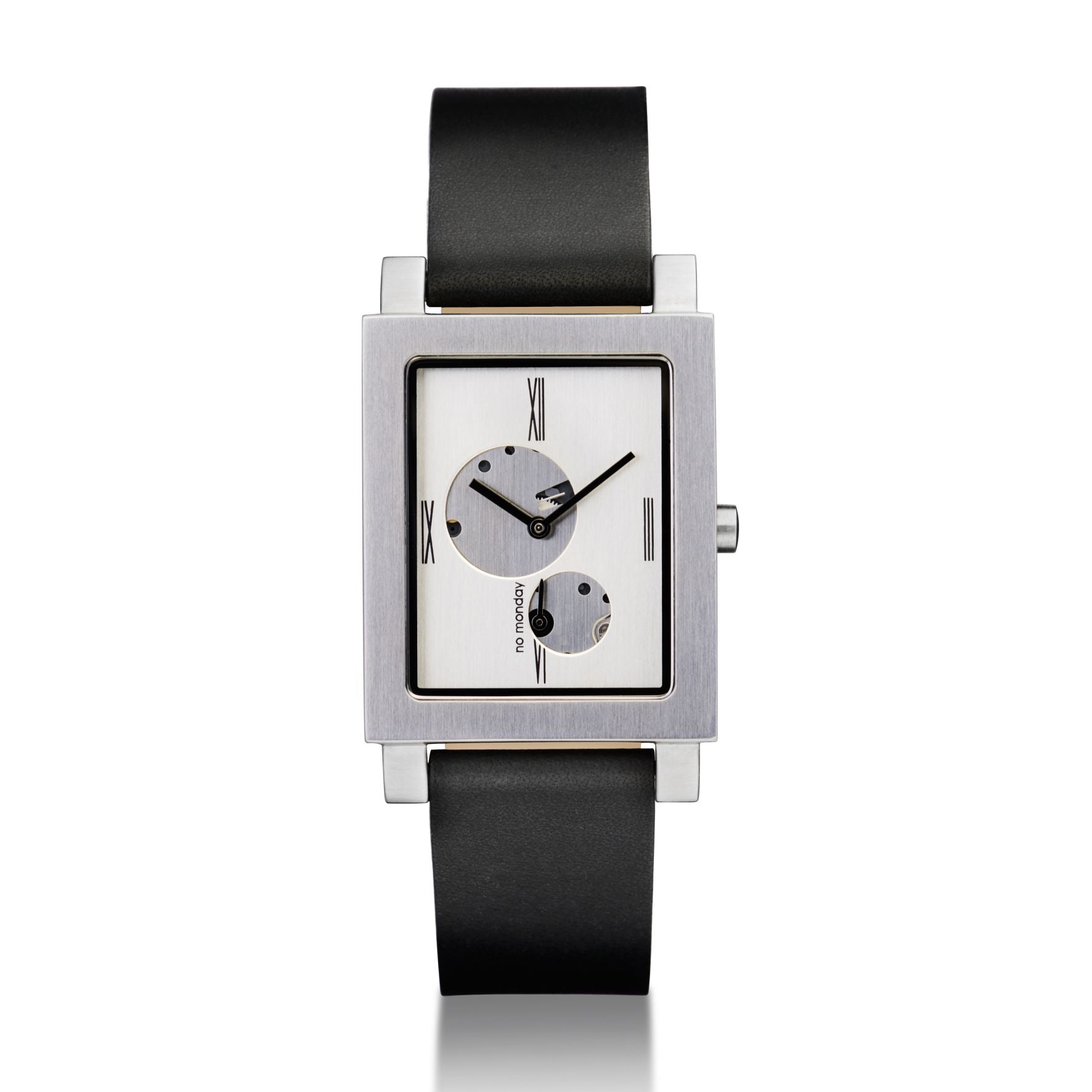 Quartz Watch | Collection Open Heart | silver dial | black strap