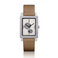 Quartz Watch | Collection Open Heart | silver dial | deep brown strap