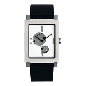 Quartz Watch | Collection Open Heart | silver dial | black strap