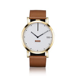 Load image into Gallery viewer, 460G2 - gold mirror / white dial / brown band
