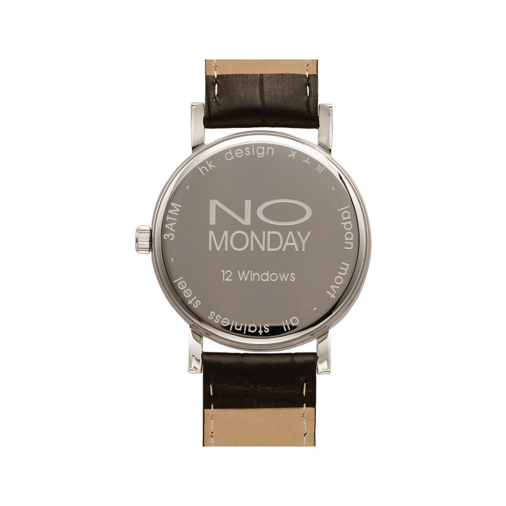 Quartz Calendar Watch | Collection 12 Windows | white hands | black strap