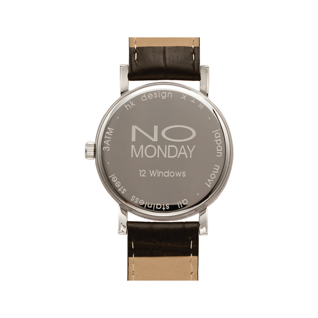 Quartz Calendar Watch | Collection 12 Windows | white hands | black strap