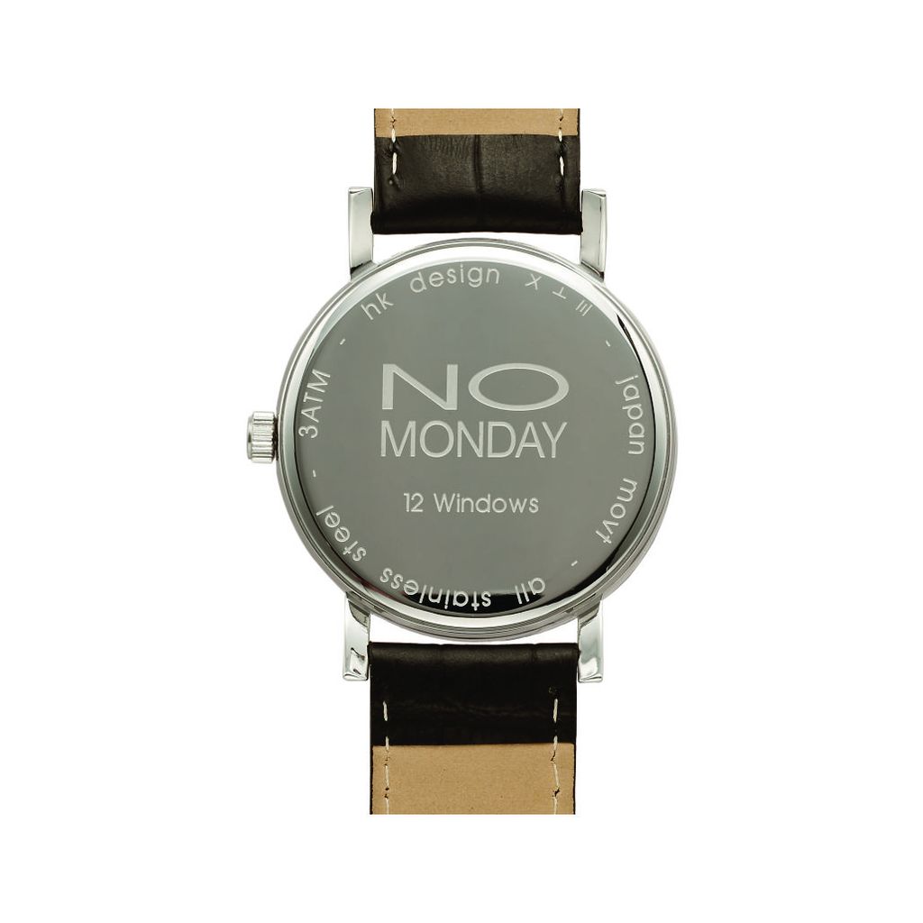 Quartz Calendar Watch | Collection 12 Windows | grey hands | black strap