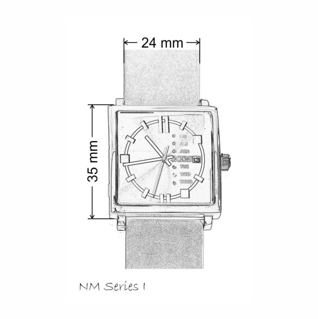 Square Watch | Collection NM-1 | Beige Strap