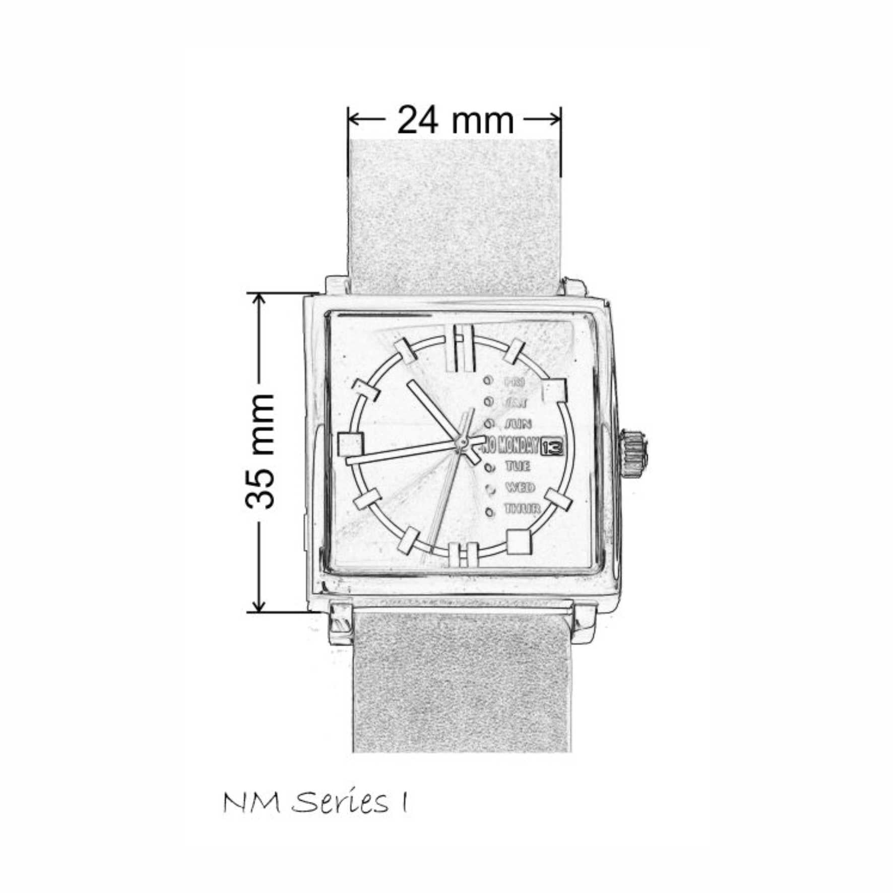 Square Watch | Collection NM-1 | Beige Strap